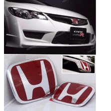 Honda Civic Fd6 2006-2012 Kırmızı H Ön-Arka Logo