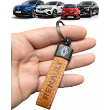 Stilix Garage Renault ve Logolu Anahtarlık Suni Deri (Kahverengi)