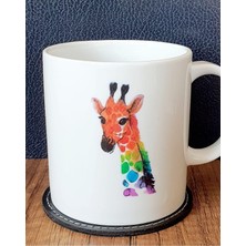 Mio Life Renkli Zürafa Porselen Kupa Bardak