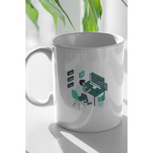 Mio Life Yazılımcı Bilgisayar Mühendisi Html Css Kod Baskılı Beyaz Kupa Bardak