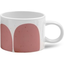 Mio Life 1 Adet Özel Tasarım El Yapımı Pastel Granit Görünümlü Motto Fincan - Baskılı Fincan Pembe