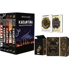 İndigo Kitap Karantina Serisi Seti-5 Kitap Takım- Ciltli Kutulu ve Medusa'nın Ölü Kumları Iki Kitaplık Set Ciltli