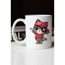 Mio Life Korsan Kedi Baskılı Kupa Bardak