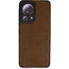 Pazarcan Mi 13 Lite Kılıf Loop Deri Silikon - Kahverengi