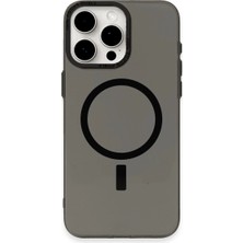 Pazarcan Iphone 15 Pro Kılıf Anka Pc Magneticsafe Sert Metal Kapak - Siyah