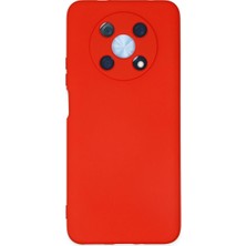 Pazarcan Huawei Nova Y90 Kılıf Nano Içi Kadife Silikon - Kırmızı