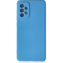 Pazarcan Samsung Galaxy A72 Kılıf Nano Içi Kadife Silikon - Mavi