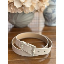 Bej Tokalı 2.5 cm Kadın Kemer