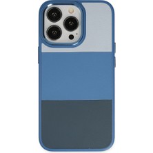 Pazarcan Iphone 14 Pro Max Kılıf King Kapak - Açık Mavi-Lacivert