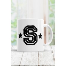 Mio Life Beyaz S Harfi Baskılı Kupa Bardak