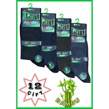 Dündar Plus Erkek Bambu Dikişsiz Soket Çorap Asorti 40-44