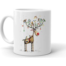 Mio Life Yılbaşı Noel Temalı Beyaz Seramik Kupa