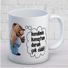 Mio Life Kendimle Konuştum Durum Ciddi Yazılı Kupa Bardak Kupa Bardak