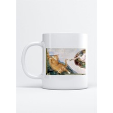 Mio Life Kedi Tablo Baskılı Porselen Kupa Bardak