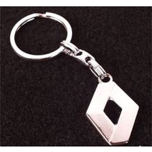 Stilix Garage Renault Yazı Logolu Metal Otomobil Anahtarlığı - Krom Kaplamalı