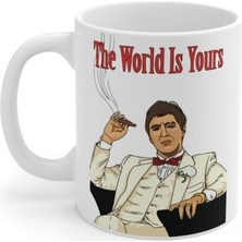 Mio Life Beyaz Scarface World Is Yours Baskılı Kupa Bardak