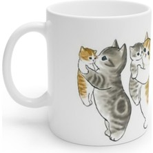 Mio Life Yavrularıyla Anne Kediler Kupa Mug Kupa