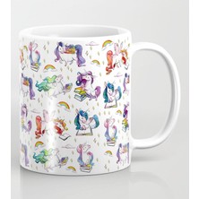 Mio Life Unicorn Reading Porselen Kupa Bardak