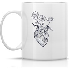 Mio Life Minimalist Kalp Çizim Kupa Bardak