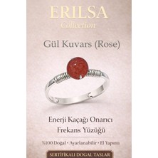 Erilsa Sertifikalı Enerji Kaçağı Onarıcı Frekans Yüzüğü – Gül Kuvars (Rose) Ayarlamalı Boğa Yengeç Terazi