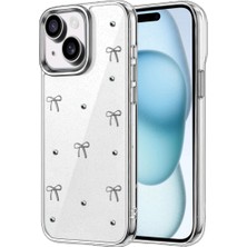 Pazarcan Iphone 15 Plus Fiyonk Desenli Kapak - Desen 5