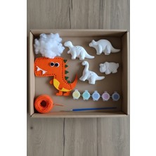 Mikido Box Çocuklar Için Dinozor Keçe & Boyama Aktivite Seti – Eğitici ve Eğlenceli Dıy Oyun Kiti