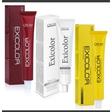Exicolor Kalıcı Krem Saç Boyası 60ML + Kuaf Oksidan 60 ml + Boyama Seti