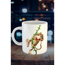 Mio Life Maymun Baskılı Porselen Kupa Bardak M3M765