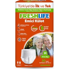 Freshlife 30 Adet Orta Boy Emici Külot, Nefes Alan Tekstil Yüzey ile Rahat Kullanım