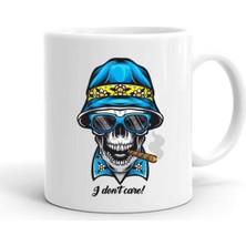 Mio Life I Don't Care Baskılı Porselen Çay Kahve Kupa Bardak Hediyelik