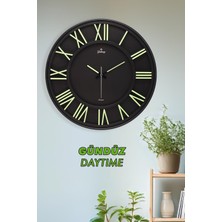 Galaxy Exclusive Siyah Kadranlı Fosforlu Roma Rakamlı 42 cm Ev ve Ofis Duvar Saati