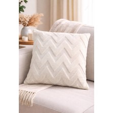 Valoroso Tekstil Wellsoft Punch Panç Desen Fermuarlı Kırlent Kılıfı – Kabartmalı Dekoratif Kırlent Kılıfı