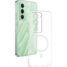 Nova Global Redmi 15 Kamera Korumalı M-Safe Şarj Özellikli Şeffaf Zore London Silikon Kapak - Şeffaf