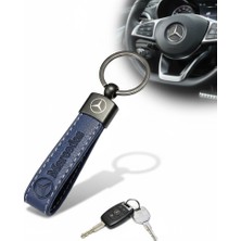 Stilix Garage Mercedes Yazılı ve Logolu Anahtarlık (Lacivert)