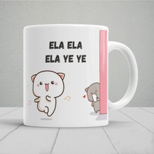 Mio Life Ela Ela Ye Ye Tasarım Baskılı Seramik Çay Kahve Kupası