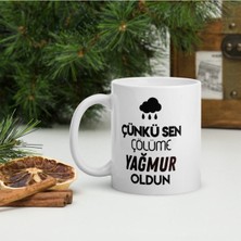 Mio Life Çünkü Sen Çölüme Yağmur Oldun Baskılı Kupa Bardak