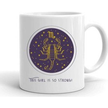 Mio Life Akrep Burcu Baskılı Porselen Çay Kahve Kupası