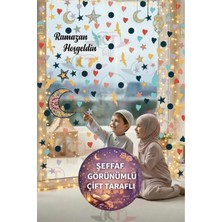 Ramazan Ayı Temalı Çift Taraflı Cam Duvar Süsleri Hoşgeldin Ramazan Sticker Seti