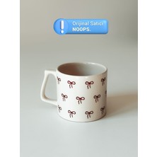 Mio Life Fiyonk Desenli Kupa Bardak Seramik Kahve Mug