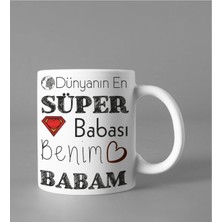 Mio Life Beyaz Dünyanın En Süper Babası Baskılı Kupa Bardak