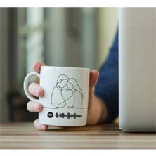 Mio Life Sevgililer Günü Spotify Kodlu Line Art Kupa Bardak