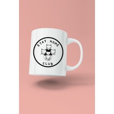 Mio Life Stay Home Club Baskılı Porselen Kupa