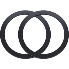 Coofbe Tüm Telefonlara Uyumlu 0.4mm Ultra Ince Yapışkanlı Mgsafe Uyumlu Mıknatıslı Metal Halka