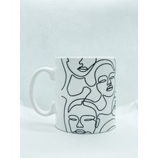 Mio Life Çizgisel Yüzler Mug Kupa