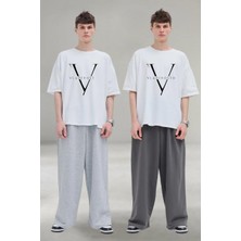 Vladivosto Paçası Ayarlanabilir Düşük Bel 2 Iplik Bol Kalıp Büyük Beden Baggy