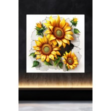 Lucena Metal Tablo Duvardaki Delik Koleksiyonu - Ayçiçeği 6