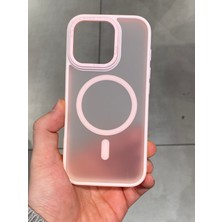 Iphone 16 Pro Uyumlu Magsafe Destekli Buzlu Sert Yüzey ve Silikon Kenarlı Telefon Kılıfı