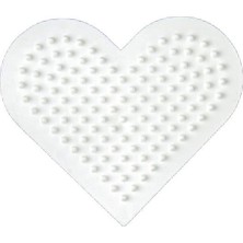 Hama Midi Boncuk Dizme Tablası - Küçük Kalp Beyaz