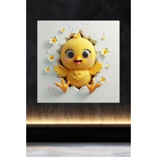 Lucena Metal Tablo Duvardaki Delik Koleksiyonu - Tavuk 4