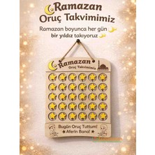 Ramazan Ayı Oruç Takvimi Çocuklar Için Eğitici Aktivite Ahşap Turuncum